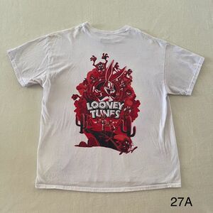 LOONEY TUNES LICENSE T-SHIRT‎ White And Red Size M Made In UK